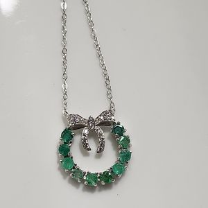 Natural Green Emerald Necklace